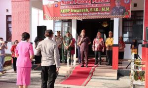 Bupati Perdie Sambut Kapolres Baru Dengan Tradisi Potong Pantan