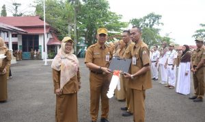 Sekda Batola Serahkan Penghargaan Bidang Kesehatan saat HKN ke-59