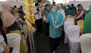 Ketua PKK Kalsel Safari Gemarikan di Teluk Tamba