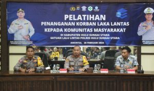Komunitas Masyarakat HSU Dilatih P3K Lalin
