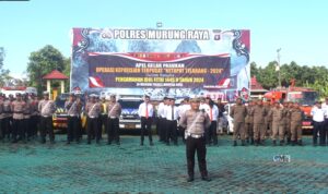 Polres Murung Raya Laksanakan Apel Gelar Pasukan Operasi Ketupat Telabang 2024
