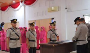 Kapolres Murung Raya Pimpin Sertijab Dua Perwira, Kasat Lantas dan Kapolsek