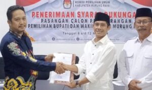 Pilkada 2024, Akhmad Tafruji-Pujo Sarwono Resmi Daftarkan Diri ke KPU Murung Raya