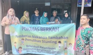 Mengatasi Stunting, PKK Kelurahan Berikan Bantuan Makanan Tambahan Pemulihan Stunting