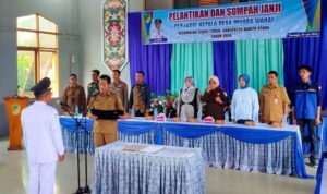 Pj Bupati Barito Utara Lantik dan Ambil Sumpah Janji Jabatan Pj Kepala Desa Muara Wakat