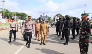 Polres Murung Raya Apel Gelar Pasukan dan Sarpras Pengamanan Pilkada Tahun 2024, Turut Hadir Pj Bupati
