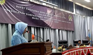 Hj Mery Rukaini : Anggota DPRD yang baru Dilantik Mampu Melaksanakan Tri Fungsi DPRD