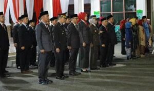 Apel Taptu dan Renungan Suci Warnai Malam Peringatan HUT ke-79 RI di Batola