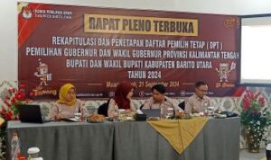 KPU Barito Utara Gelar Rapat Pleno Terbuka Penetapan DPT Pilkada 2024