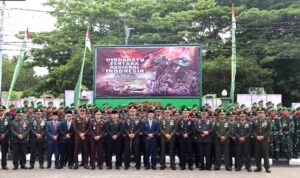 Kodim 1013/Muara Teweh Gelar Upacara HUT ke- 79 TNI : Turut Hadir Sejumlah Kepala Daerah