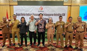 Ketua Bawaslu dan Camat se Barito Utara Ikuti Rapat Evaluasi Netralitas ASN
