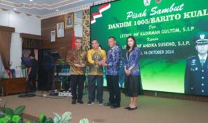 Pisah Sambut Dandim 1005/Batola, Letkol Inf Kadirman Gultom Serahkan Tugas ke Letkol Inf Andika Suseno