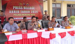 Polres Murung Raya Gelar Press Release Akhir Tahun 2024