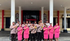 Kapolres Murung Raya dan Jajaran Sambut Kedatangan Dansat Brimob Polda Kalteng di Mako Kompi 2
