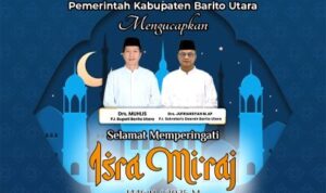 Pemkab Barut Mengucapkan Selamat Memperingati Isra Miraj 1446 Hijriah tahun 2025 Masehi