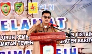Peresmian Listrik Desa dan Gedung Serbaguna Mampuak II, Camat Teweh Timur Lapor Progres Jaringan Listrik
