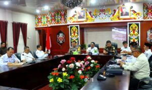 Bupati Murung Raya Secara Virtual Ikuti Rakor Pemerintah Daerah