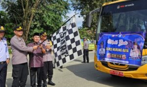 Wakil Bupati Murung Raya Pimpin Lepas Peserta Angkutan Mudik Lebaran Gratis