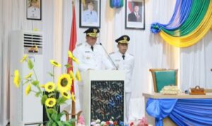 Bupati dan Wakil Bupati Terpilih Batola Sampaikan Pidato Perdana di Gedung DPRD