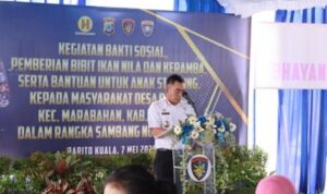 Wabup Batola Apresiasi Bakti Sosial Ditpolairud Polda Kalsel di Desa Bagus