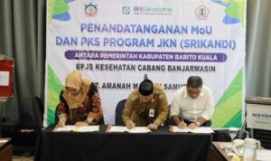 Bupati Batola Teken Kerja Sama JKN SRIKANDI, Perkuat Komitmen Layanan Kesehatan