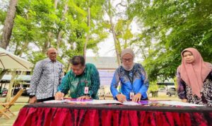 Dishut Kalsel Lakukan Penandatanganan Dokumen PKS Pembangunan Embung Riam Pinang