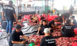 Masjid Miftahurrahman Selenggarakan Pemotongan Hewan Qurban