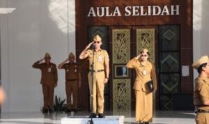 Hery Sasmita Paparkan Tupoksi Diskominfo Batola dalam Upacara ASN