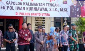 Pj Bupati dan Unsur FKPD Sambut Kunjungan Kerja Kapolda Kalteng di Muara Teweh