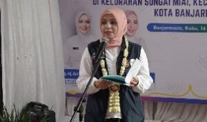 drg. Ellyana Trisya Sosialisasi Program 6 SPM Wasaka di Posyandu Lestari Banjarmasin