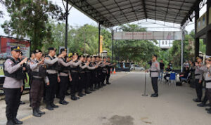 Polres Bartim Kerahkan 30 Personil BKO untuk Pengamanan PSU Barut