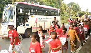 Polsek Banua Lima Kawal Karnaval HUT RI ke-80