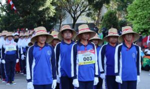 600 Peserta Ikuti Lomba Gerak Jalan Meriahkan HUT ke-75 Provinsi Kalsel dan HUT ke-80 RI