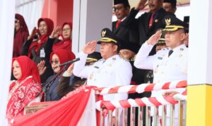 Bupati Batola Pimpin Upacara Detik-Detik Proklamasi Kemerdekaan RI ke-80