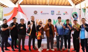 Sekda Kalsel Tinjau dan Beri Semangat Pegiat Balogo di FORNAS VIII Lombok