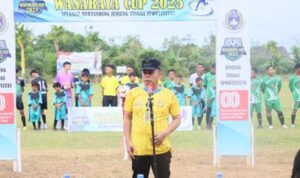 Wabub Batola Resmikan Turnamen Sepakbola Wanaraya Cup 2025