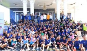 Ratusan Pelajar Batola Ikuti Fun Run HUT ke-80 RI dan TNI AL
