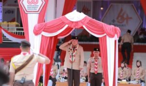 Ketua Mabida Pramuka Kalsel Pimpin Apel Besar Hari Pramuka ke-64 di Tabalong