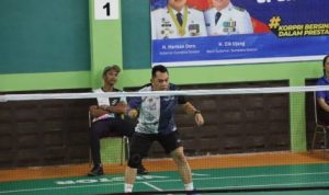 Bulutangkis Putra Kalsel Lolos 8 Besar Pornas Korpri XVII