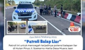 Hari Ke Enam Ops Zebra 2025, Polisi Gencar Patroli Pencegahan Balap Liar Di Lokasi Hutan Pinus Murung Raya