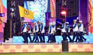 Kontingen Kalsel Hadiri Pembukaan Pornas Korpri XVII di Palembang