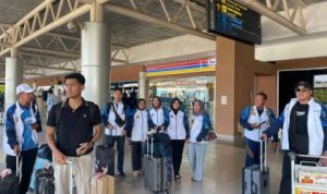 Puluhan Kontingen PORNAS KORPRI Kalsel Tiba Di Palembang, Targetkan Prestasi Gemilang