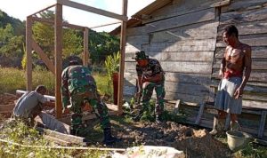 Satgas TMMD Kodim 1013 & Warga Bangun MCK di Desa Jamut