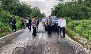 Bupati Kapuas Tinjau Jalan Mantangai