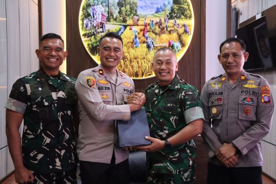 Perkuat Sinergi, Polres Bartim Terima Kunjungan Danbrigif dan Danyonif