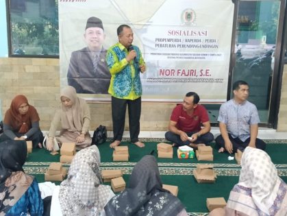 Dua Perda Disosialisasikan, Nor Fajri Ajak Warga Berperan