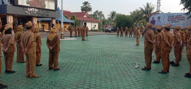 Pimpin Apel Gabungan Bupati Barut Ingatkan Disiplin ASN