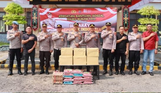 Sambut HUT ke-81 RI, Polres Murung Raya Salurkan Bansos ke Panti Asuhan
