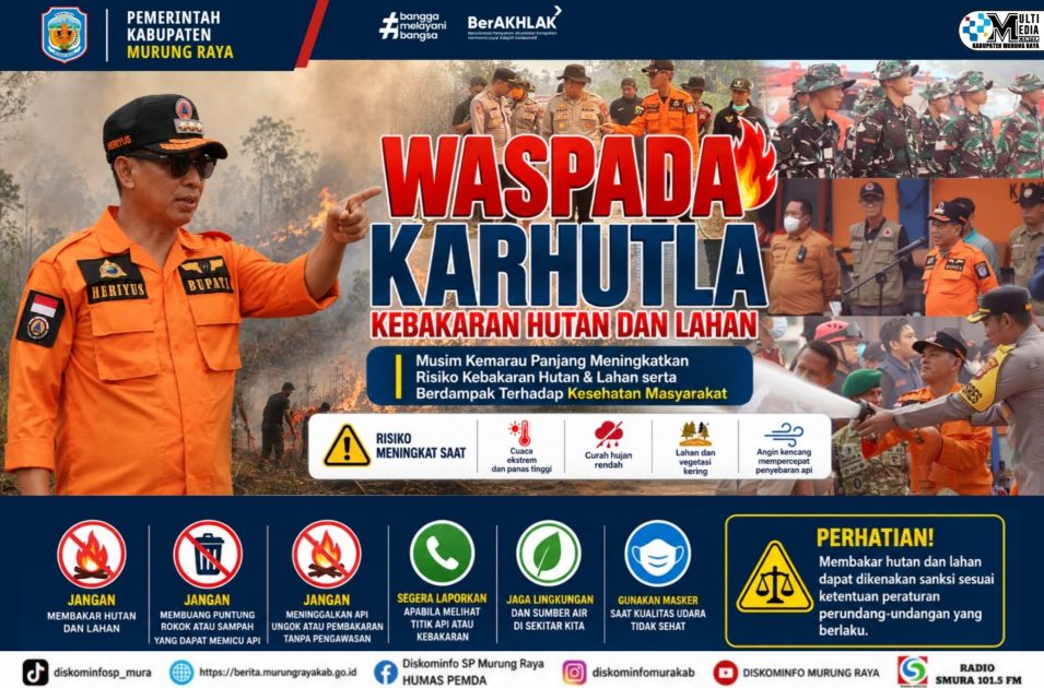 Kualitas Udara Memburuk, Bupati Murung Raya Imbau Warga Kurangi Aktivitas di Luar Rumah