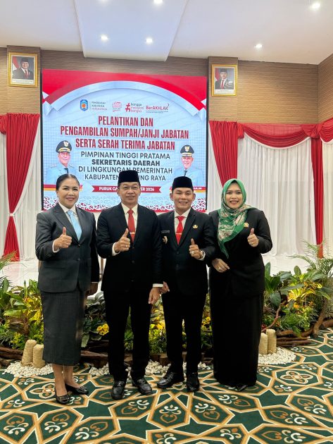 Dina Maulidah Hadiri Pelantikan Sekda Definitif Murung Raya